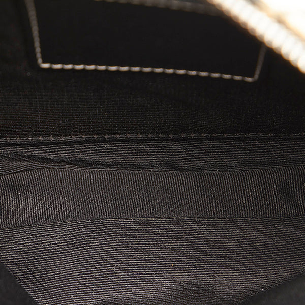 コーチ ブラック キャンバス レザー 斜め掛け ショルダーバッグ レディース COACH 【中古】