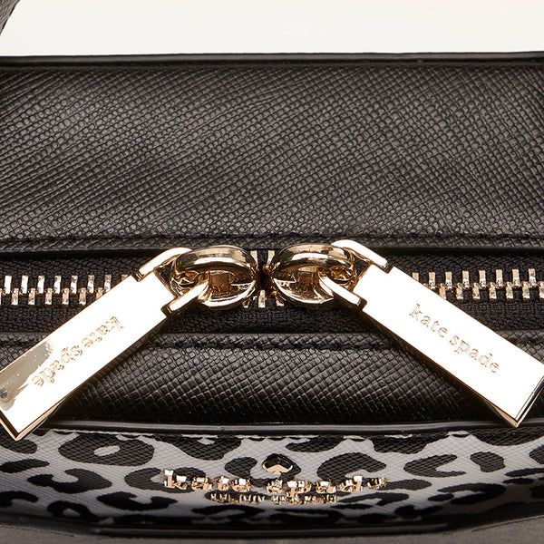 ケイトスペード キャット ブラック レザー ハンドバッグ ショルダーバッグ 2WAY レディース Kate Spade 【中古】