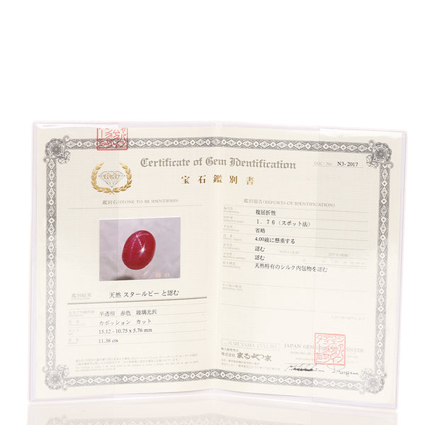 Pt900 プラチナ スタールビー11.38ct ダイヤ0.33ct ペンダントトップ レディース 【中古】
