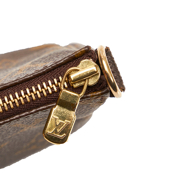 ルイ ヴィトン モノグラム ポシェットアクセソワール M51980 ブラウン PVC レザー ポーチ レディース LOUIS VUITTON 【中古】