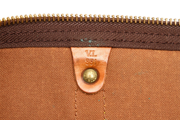 ルイ ヴィトン モノグラム キーポル 45 M41428 ブラウン 茶 PVC レザー ボストンバッグ ユニセックス LOUIS VUITTON 中古