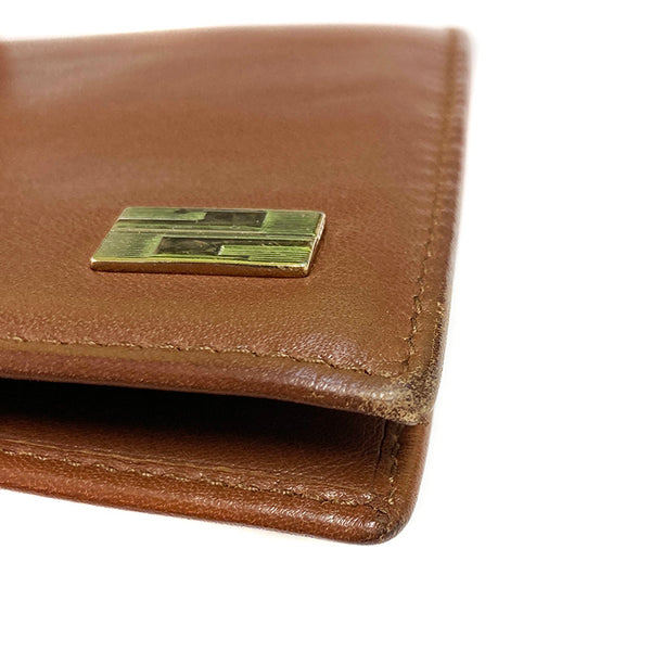 グッチ 034・1408 ブラウン カーフ 二つ折り財布 メンズ GUCCI 【中古】