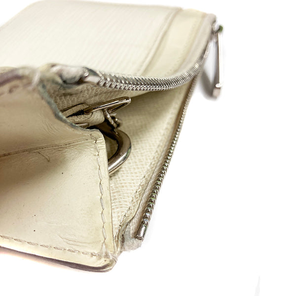 ルイ ヴィトン エピ ポシェットクレ M66602 ホワイト レザー コインケース レディース LOUIS VUITTON 【中古】