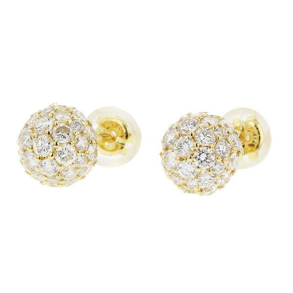 K18YG イエローゴールド ダイヤ1.023ct ピアス レディース 【中古】