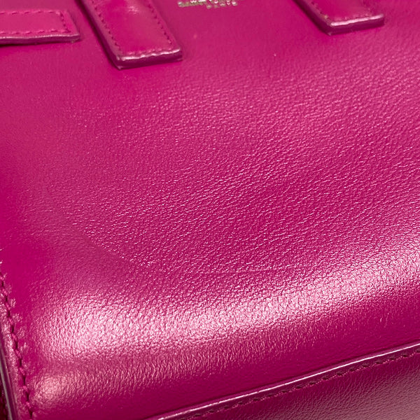 サンローラン サックドジュール ナノ 340778 ピンク レザー ハンドバッグ ショルダーバッグ２WAY レディース SAINT LAURENT 【中古】