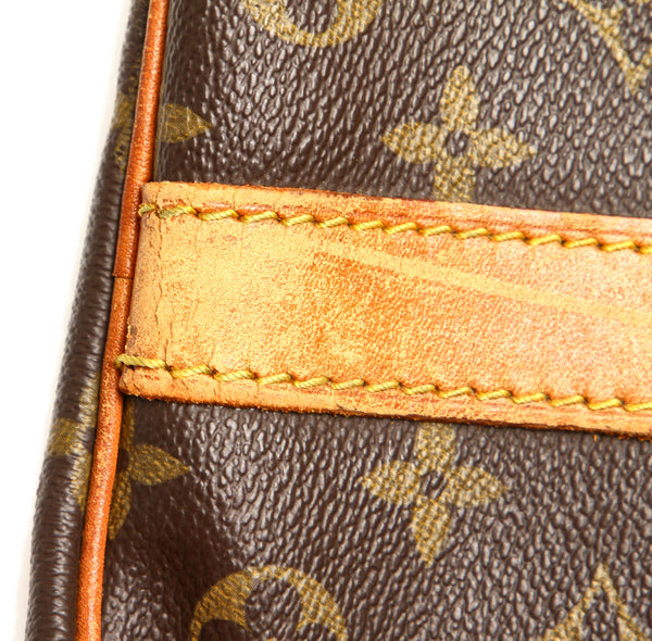 ルイ ヴィトン モノグラム キーポル バンドリエール 50 M41416 ブラウン 茶 PVC レザー ボストンバッグ ユニセックス LOUIS VUITTON 中古