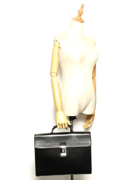 プラダ ブラック レザー ビジネスバッグ メンズ PRADA 中古
