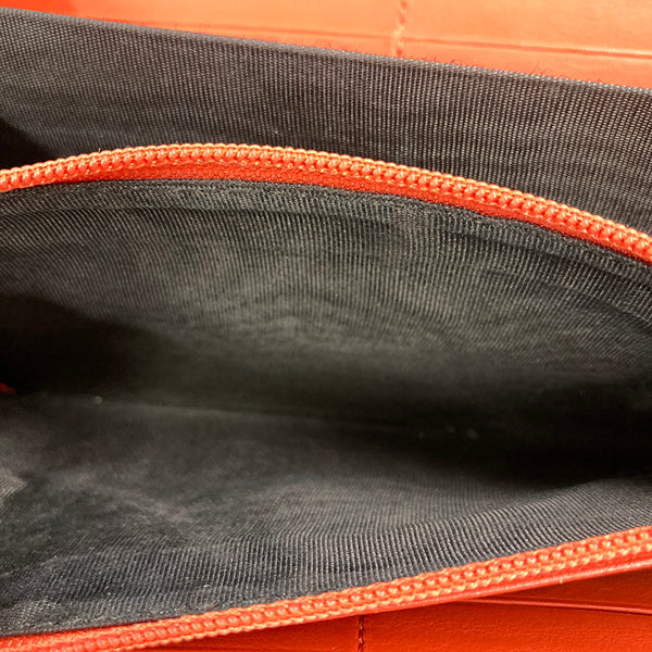 グッチ GGスプリーム リボン 388680 ブラウン ピンク PVC レザー ラウンドファスナー 長財布 レディース GUCCI 【中古】