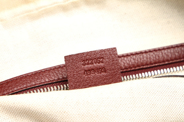 グッチ インターロッキングＧ 322057 ボルドー レザー ビジネスバッグ メンズ GUCCI 中古