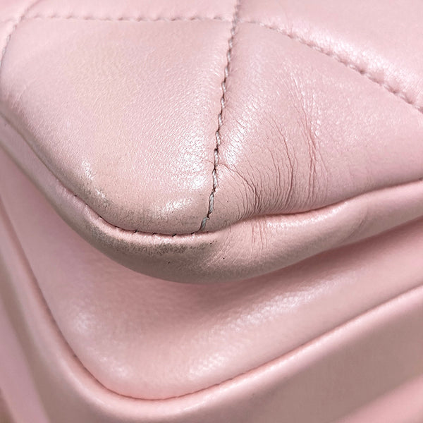 シャネル マトラッセ トレンディCC ピンク ラムスキン ハンドバッグ ショルダーバッグ 2WAY レディース CHANEL 【中古】