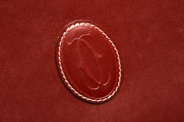 カルティエ マストライン ワインレッド レザー ショルダーバッグ レディース CARTIER 中古