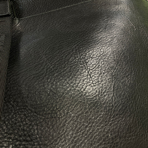 サルヴァトーレフェラガモ ロゴ ストラップ FZ-24 8106 ブラック レザー 斜め掛け ショルダーバッグ メンズ Salvatore Ferragamo 【中古】