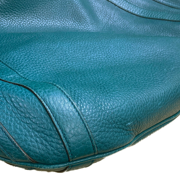 グッチ 268641 グリーン レザー ハンドバッグ ショルダーバッグ２WAY レディース GUCCI 【中古】