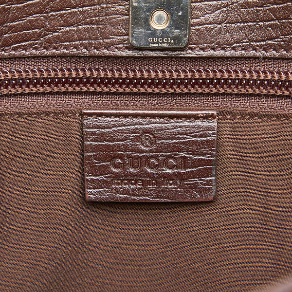 グッチ GGスプリーム 114595 ブラウン PVC レザー トートバッグ レディース GUCCI 中古