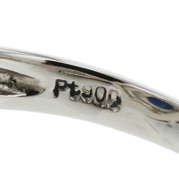Pt900 プラチナ サファイア1.52ct ダイヤ0.55ct リング 指輪 レディース 11号 【中古】