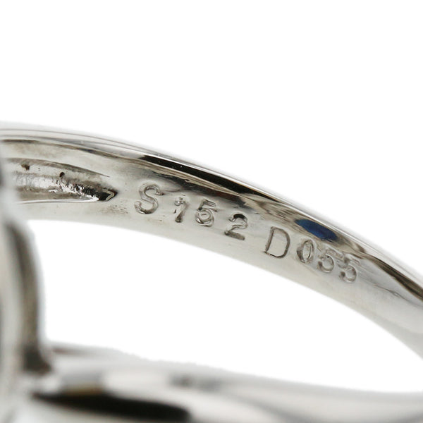 Pt900 プラチナ サファイア1.52ct ダイヤ0.55ct リング 指輪 レディース 11号 【中古】