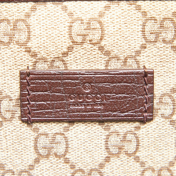 グッチ GGスプリーム 114595 ブラウン PVC レザー トートバッグ レディース GUCCI 中古