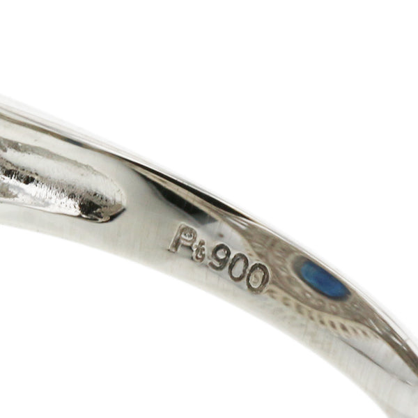 Pt900 プラチナ サファイア3.64ct ダイヤ1.30ct リング 指輪 レディース 11号 【中古】