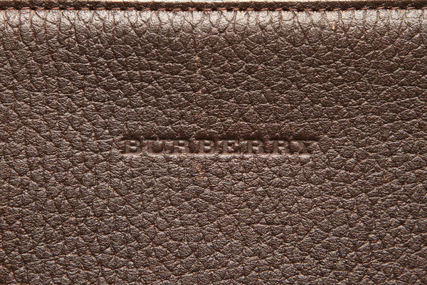 バーバリー ブラウン 茶 レザー セカンドバッグ メンズ BURBERRY 中古