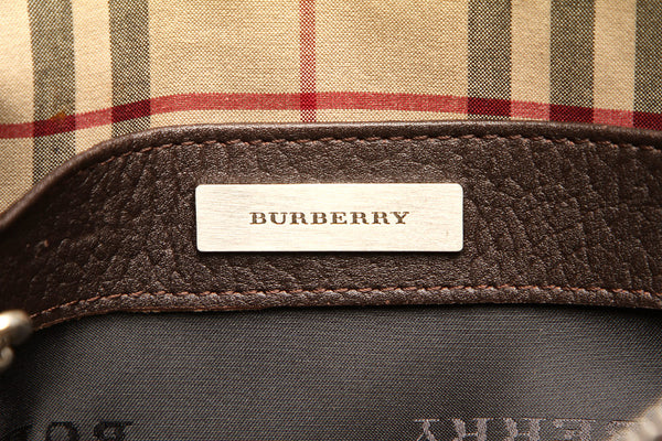 バーバリー ブラウン 茶 レザー セカンドバッグ メンズ BURBERRY 中古