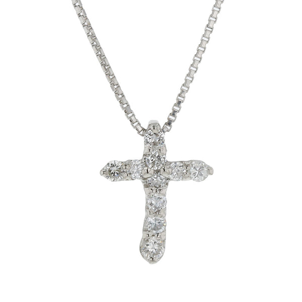 ノーブランド Pt900 プラチナ Pt850 プラチナ ダイヤ0.30ct Pt850　3.6g ネックレス レディース no brand 【中古】