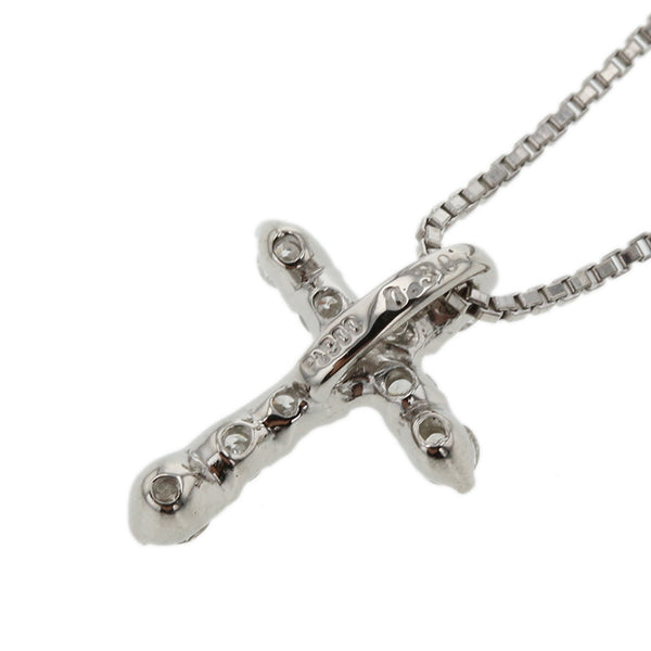 ノーブランド Pt900 プラチナ Pt850 プラチナ ダイヤ0.30ct Pt850　3.6g ネックレス レディース no brand 【中古】