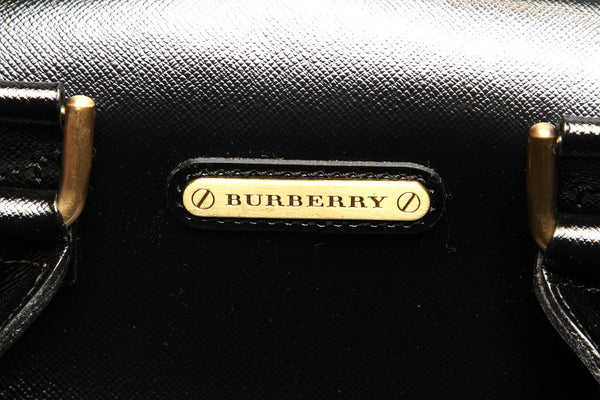 バーバリー ブラック レザー ハンドバッグ レディース BURBERRY 中古