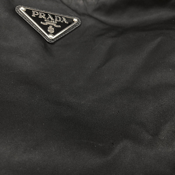 プラダ ブラック ナイロン ショルダーバッグ レディース PRADA 【中古】