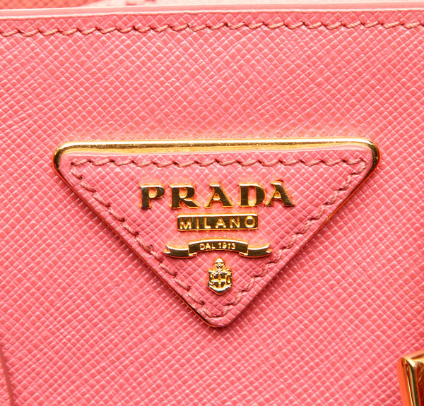プラダ ピンク サフィアーノ ハンドバッグ ショルダーバッグ 2WAY レディース PRADA 中古