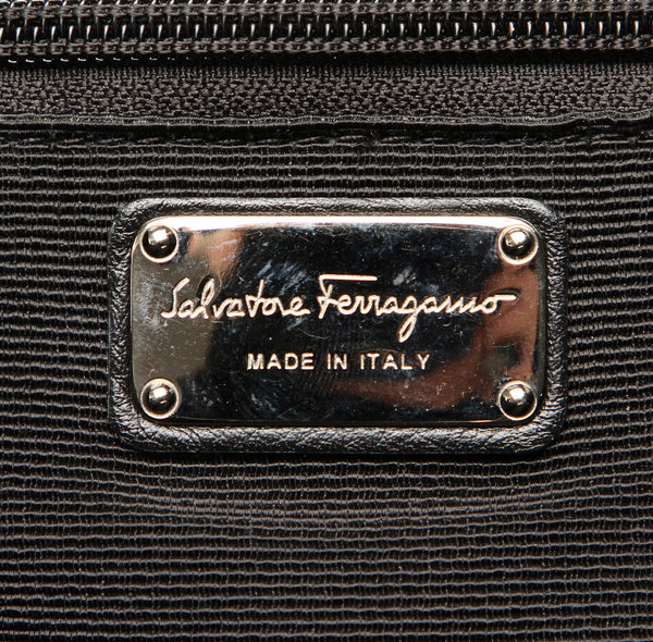 サルヴァトーレフェラガモ ガンチーニ AU-21 B475 ブラック 黒 エナメル レザー トートバッグ レディース Salvatore Ferragamo 中古