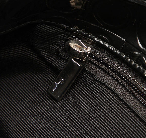 サルヴァトーレフェラガモ ガンチーニ AU-21 B475 ブラック 黒 エナメル レザー トートバッグ レディース Salvatore Ferragamo 中古