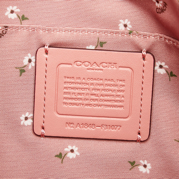 コーチ ウィズフローラル ショルダーバッグ F31077 ピンク レザー レディース COACH 【中古】