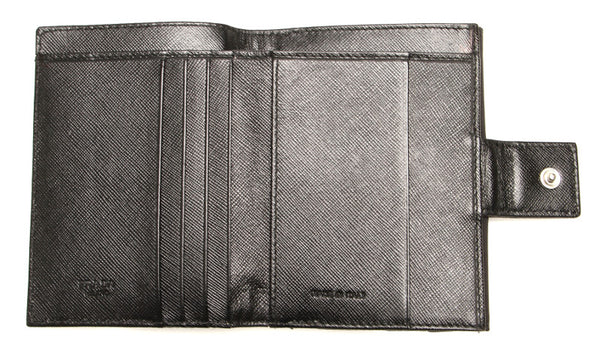 プラダ M523 ブラック ナイロン 二つ折り財布 ユニセックス PRADA 中古