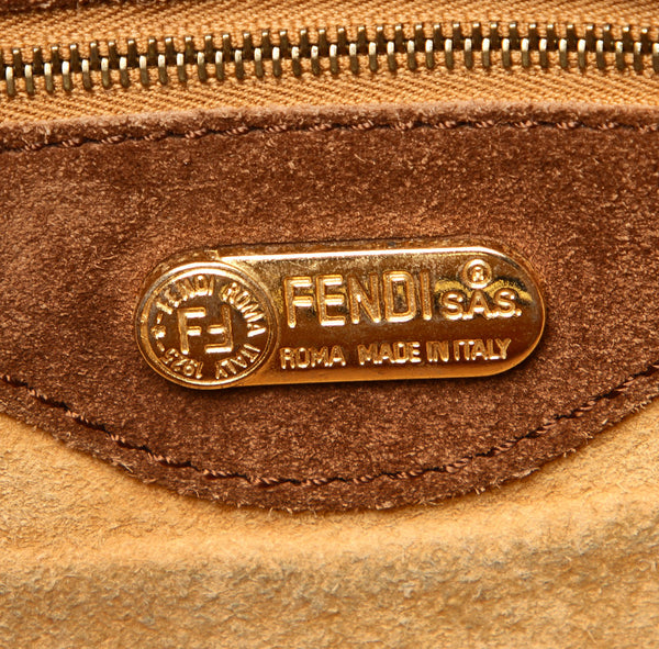 フェンディ ブラウン 茶 スウェード トートバッグ レディース FENDI 中古