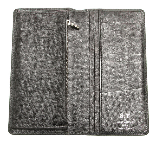 ルイ ヴィトン タイガ ブラザ M30501 ブラック レザー 長財布 メンズ LOUIS VUITTON 中古