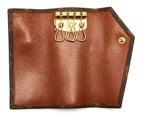 ルイ ヴィトン モノグラム ブラウン PVC レザー キーケース レディース LOUIS VUITTON 中古