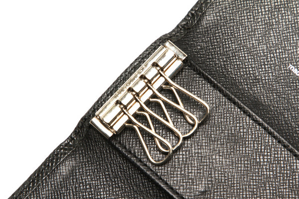 ルイ ヴィトン タイガ ミュルティクレ M30522 ブラック レザー キーケース ユニセックス LOUIS VUITTON 中古