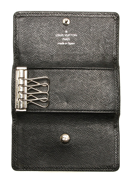 ルイ ヴィトン タイガ ミュルティクレ M30522 ブラック レザー キーケース ユニセックス LOUIS VUITTON 中古
