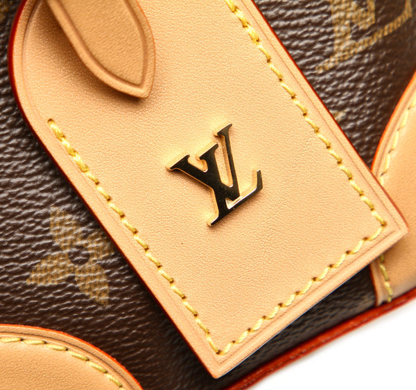 ルイ ヴィトン モノグラム ノエ・パース M57099 ブラウン PVC レザー 肩掛け ショルダーバッグ レディース LOUIS VUITTON 中古