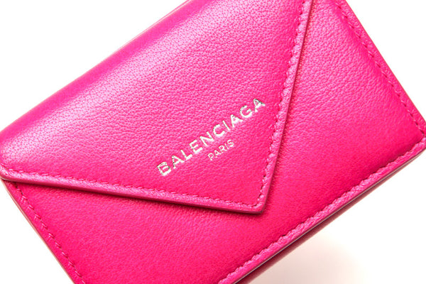 バレンシアガ ピンク レザー コインケース レディース BALENCIAGA 中古