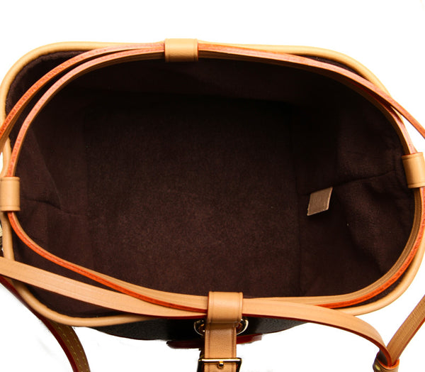 ルイ ヴィトン モノグラム ノエ・パース M57099 ブラウン PVC レザー 肩掛け ショルダーバッグ レディース LOUIS VUITTON 中古