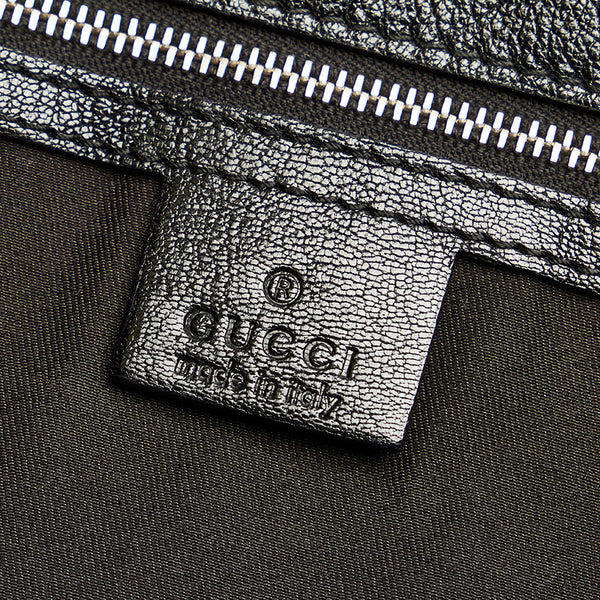 グッチ 115746 ブラック レザー ハンドバッグ レディース GUCCI 【中古】