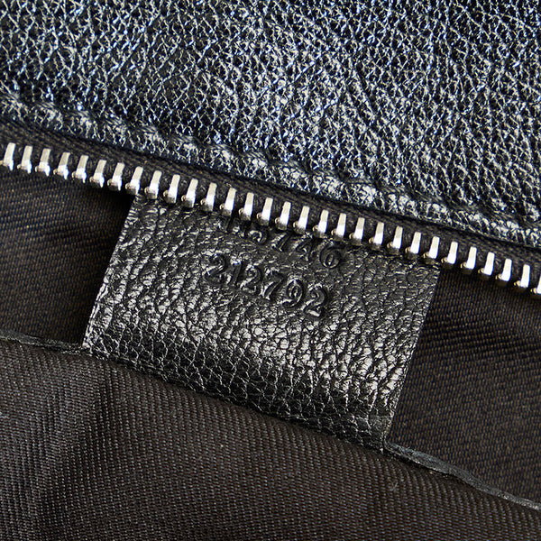 グッチ 115746 ブラック レザー ハンドバッグ レディース GUCCI 【中古】