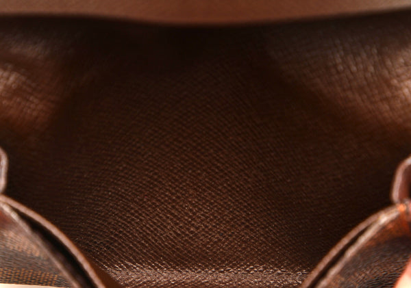 ルイ ヴィトン ダミエ カルトドゥビジット N62920 ブラウン PVC カードケース レディース LOUIS VUITTON 中古