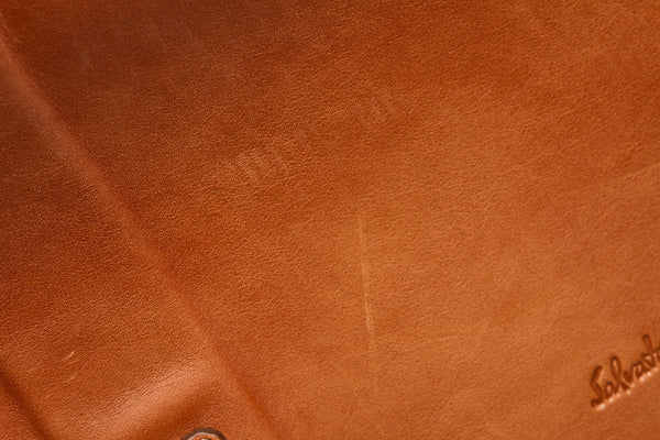 サルヴァトーレフェラガモ ガンチーニ GO-249299 ホワイト ブラウン キャンバス レザー ショルダーバッグ ユニセックス Salvatore Ferragamo 中古