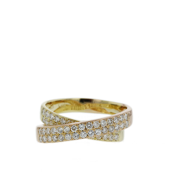 K18YG イエローゴールド ダイヤ1.00ct リング 指輪 レディース 14号 【中古】