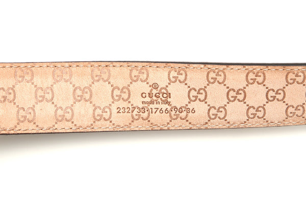 グッチ GG ブラック レザー ベルト ユニセックス GUCCI 中古