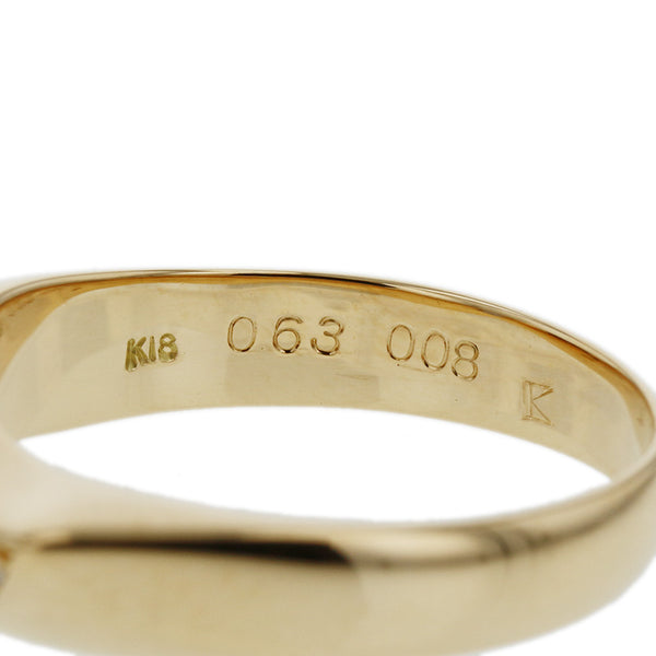 ノーブランド K18 ゴールド サファイア0.63ct ダイヤ0.08ct K18　6.0g リング 指輪 レディース no brand 14.5号 【中古】