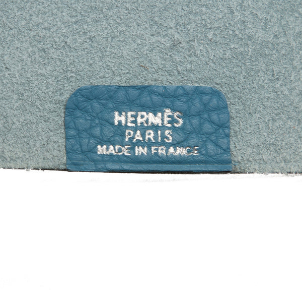 エルメス ユリス トリヨン ブルージーン レザー 手帳カバー ユニセックス HERMES 中古