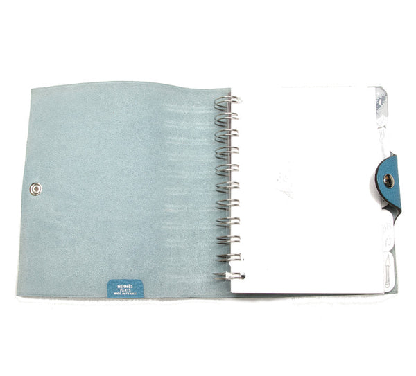 エルメス ユリス トリヨン ブルージーン レザー 手帳カバー ユニセックス HERMES 中古